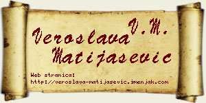 Veroslava Matijašević vizit kartica